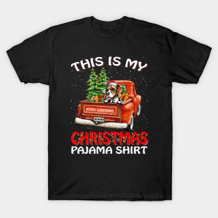 This Is My Christmas Pajama Shirt Beagle Truck Tree T-Shirt